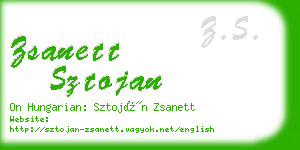 zsanett sztojan business card